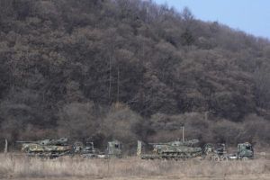 AHN YOUNG-JOON / AP
                                South Korean army tanks are seen in Paju, near the border with North Korea, South Korea.