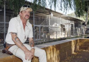ASSOCIATED PRESS
                                Joseph Maldonado answered a question, in Aug. 2013, during an interview at the zoo he ran in Wynnewood, Okla. A federal judge resentenced “Tiger King” Joe Exotic to 21 years in prison today, reducing his punishment by just a year despite pleas from the former zookeeper for leniency as he begins treatment for cancer.