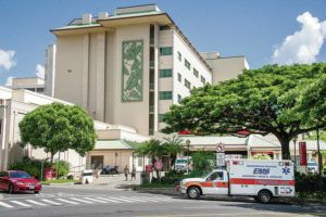 CRAIG T. KOJIMA / 2017
                                Ambulances at Queen’s Hospital.