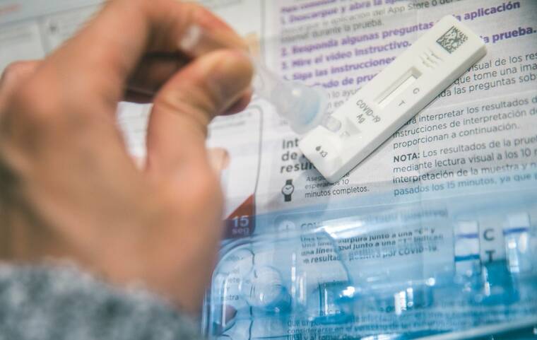 JEENAH MOON/THE NEW YORK TIMES
                                A COVID-19 test kit in Manhattan on Jan. 1. Misinformation about COVID-19 tests — including PCR and at-home tests — has spiked across social media in recent weeks, researchers say.