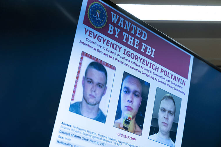 ASSOCIATED PRESS / 2021
                                Russian Yevgeniy Polyanin is alleged to be part of the REvil ransomware gang.