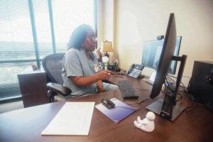 NEW YORK TIMES
                                Joanne Haynes, a nurse practitioner at the University of Mississippi Medical Center, met virtually with a patient from her office in Ridgeland, Miss., last September.