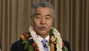 ASSOCIATED PRESS / 2020
                                Gov. David Ige speaks to reporters in Honolulu after delivering his state of the state address at the Hawaii State Capitol.