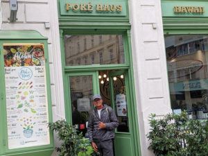 Kailua resident John Young spotted the Poke Haus restaurant while exploring the streets of Prague in 
September. Photo by Mary Bergmann.