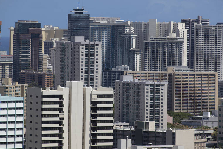STAR-ADVERTISER The Honolulu skyline, seen June 30.