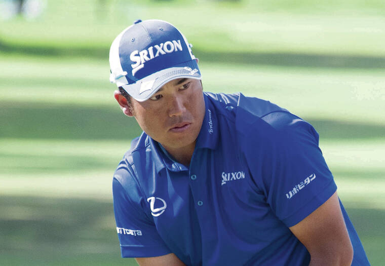 CRAIG T. KOJIMA / CKOJIMA@ STARADVERTISER.COM
                                Hideki Matsuyama watched his putt come up short during the third round of the Sony Open in Hawaii on Saturday at the Waialae Country Club.