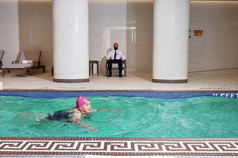 NEW YORK TIMES / OCT. 27
                                Luxury senior housing is turning retirement into a five-star resort stay. Above, Gisela Vellahn, a resident at the Watermark at Brooklyn Heights, swims in the heated pool.