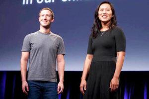 COURTESY MARK ZUCKERBERG’S FACEBOOK
                                Facebook founder Mark Zuckerberg and wife Dr. Priscilla Chan.