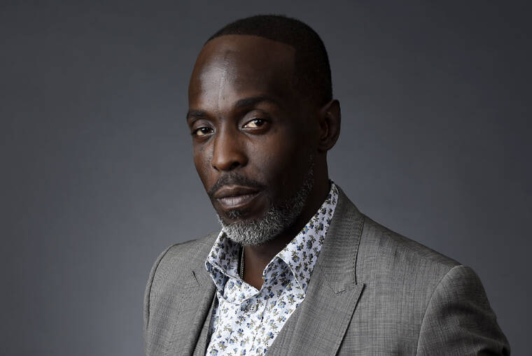 ASSOCIATED PRESS
                                Actor Michael K. Williams posed for a portrait at the Beverly Hilton during the 2016 Television Critics Association Summer Press Tour in July 2016, in Beverly Hills, Calif. Four men believed to be members of a drug distribution crew have been charged in the overdose death of actor Michael K. Williams five months ago, authorities said today.
