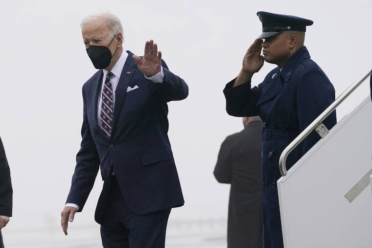 ASSOCIATED PRESS
                                President Joe Biden waved as he stepped off Air Force One upon arrival, at John F. Kennedy Airport, today, in the Queens Borough of New York.