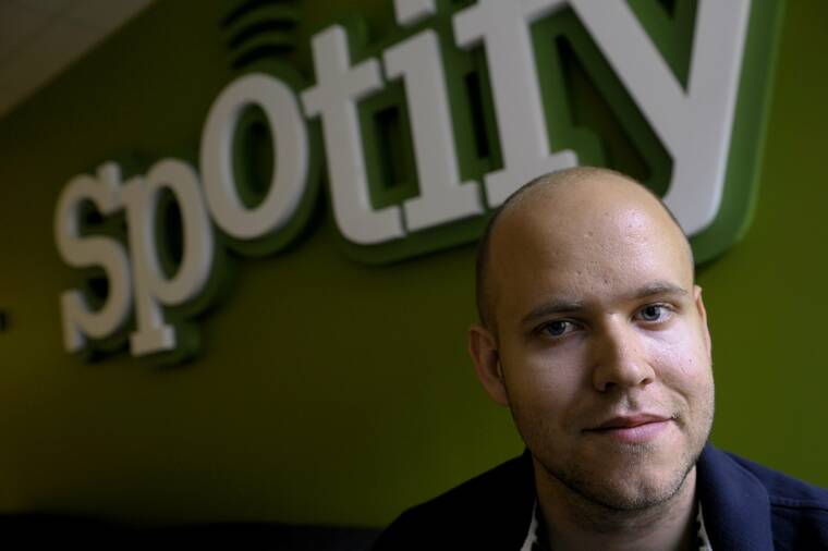Janerik Henriksson, TT News Agency
                                Spotify founder and CEO Daniel Ek posed for a photo in Stockholm, Sweden in June 2009. Ek wrote in a note to employees, Sunday, that while he condemned podcaster Joe Rogan’s use of racist language, he did not believe that cutting ties with the popular personality was the answer.