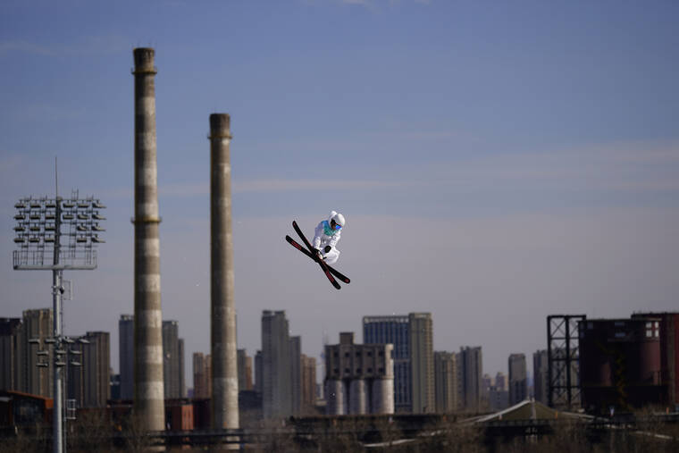 ASSOCIATED PRESS
                                Matej Svancer of Austria trains ahead of the men’s freestyle skiing big air qualification round of the 2022 Winter Olympics, Monday, in Beijing.