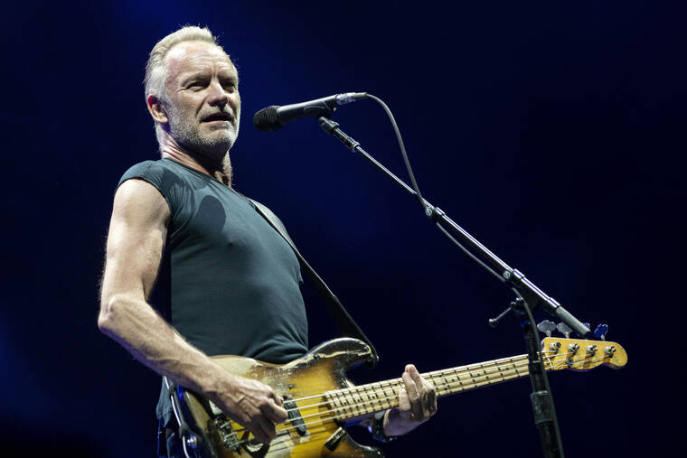 MTI / AP
                                British musician Sting performs during his concert in Papp Laszlo Budapest Sports Arena in Budapest, Hungary, on July 2, 2019.