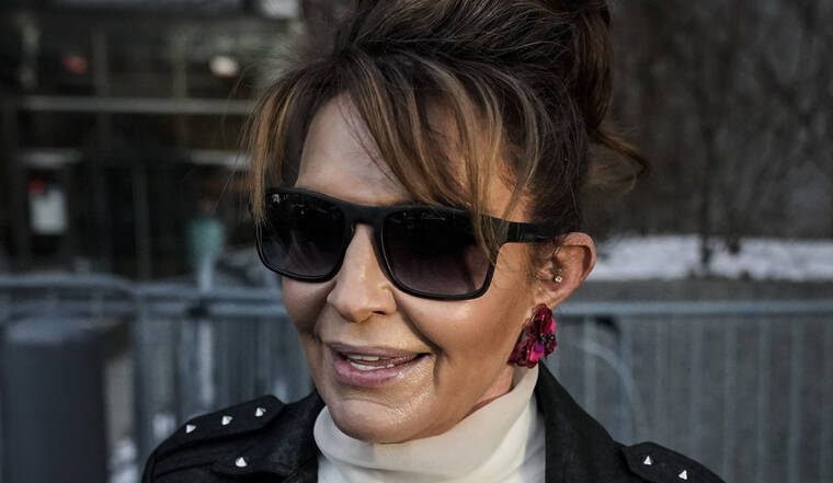 ASSOCIATED PRESS / FEB. 14
                                Former Alaska Gov. Sarah Palin leaves a courthouse in New York, Monday, Feb. 14.