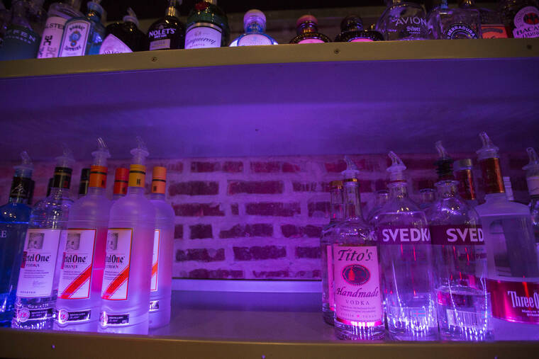 ASSOCIATED PRESS / 2013
                                An empty space on a liquor shelf where Russian vodka used to be located at The Sidetrack, a gay bar on the north side of Chicago.
