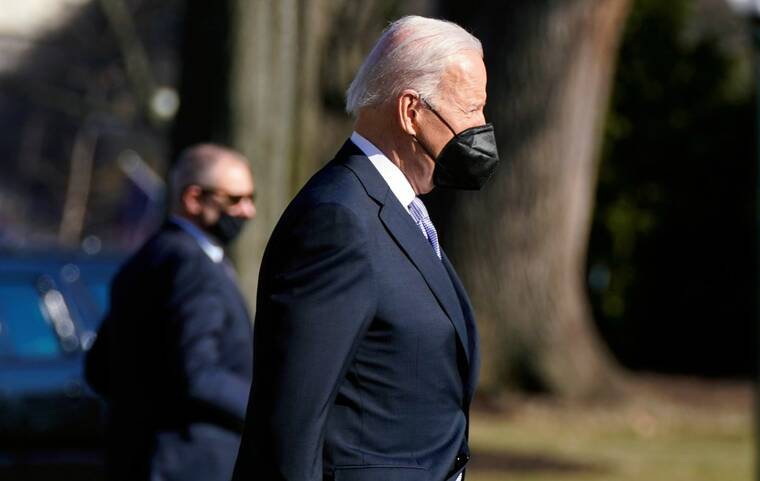 ASSOCIATED PRESS
                                President Joe Biden walked to board Marine One on the South Lawn of the White House, today, in Washington to travel to Camp David, Md.