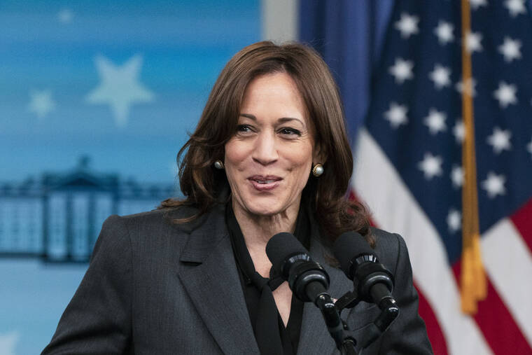 ASSOCIATED PRESS
                                Vice President Kamala Harris at the Eisenhower Executive Office Building on the White House complex, in Washington, March 15. Harris announced a plan today intended to end racial and ethnic discrimination in the appraisal of home values, part of a broader federal effort to address a wealth gap that systemic inequality has perpetuated.