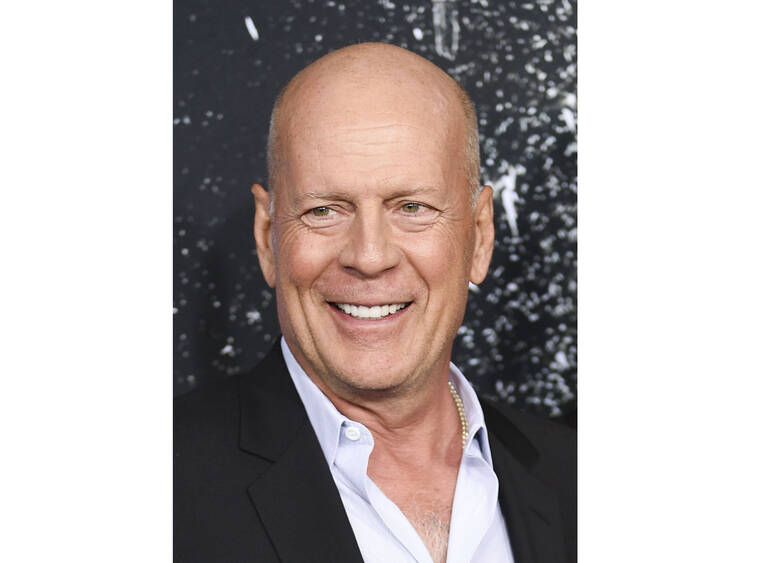 EVAN AGOSTINI/INVISION/ASSOCIATED PRESS
                                Actor Bruce Willis appeared at the premiere of “Glass” in New York on Jan. 15, 2019. Wills is stepping away from acting after a diagnosis of aphasia, a condition that causes the loss of the ability to understand or express speech, his family announced today.