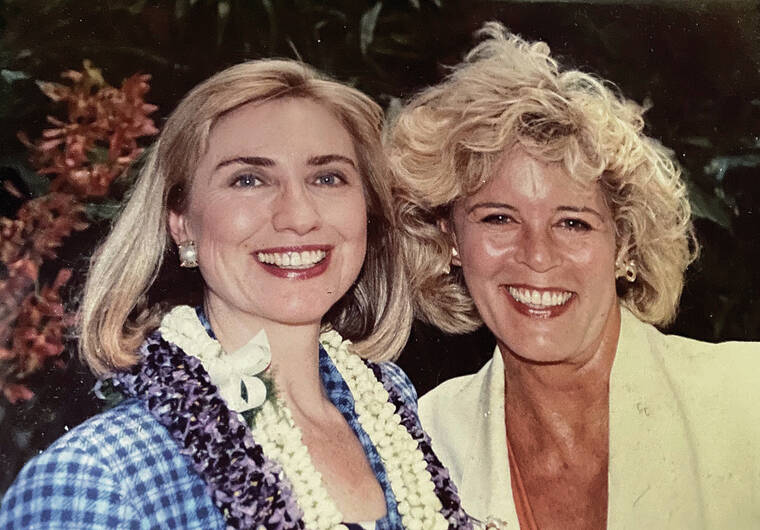 COURTESY LINDA COBLE
                                Linda Coble met Hillary Clinton when she was in Hawaii in 1992 and Bill Clinton in 1995.