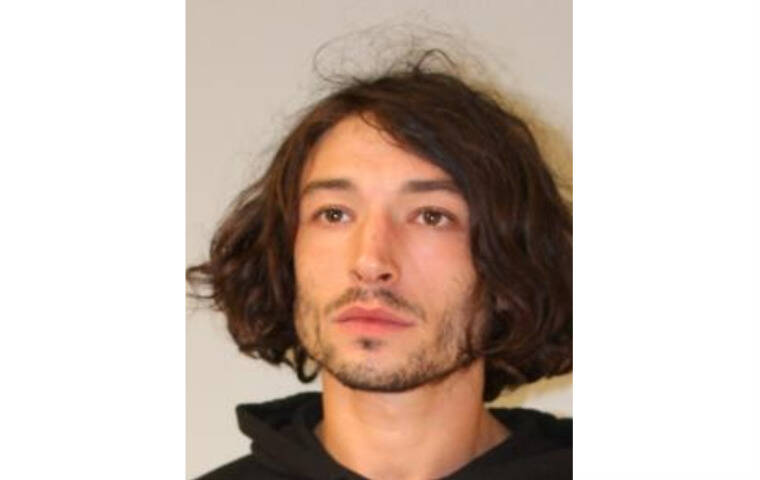 COURTESY HAWAII COUNTY POLICE DEPARTMENT
                                The booking photo of Ezra Miller.