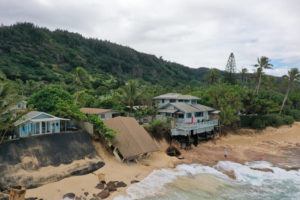 SHELLIE HABEL/HAWAII DEPT. OF LAND AND NATURAL RESOURCES VIA ASSOCIATED PRESS
                                The home collapsed onto the beach this week in an area that is prone to beach erosion from high energy waves.