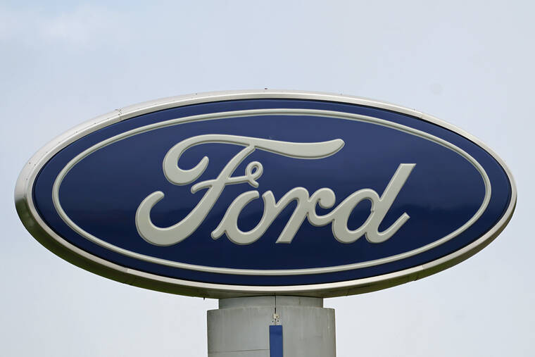 ASSOCIATED PRESS / 2021
                                A Ford logo is seen on signage at Country Ford in Graham, N.C. Ford is issuing two recalls covering over 737,000 vehicles, Friday, April 1, to fix oil leaks and trailer braking systems that won’t work. The oil leak recall includes the 2020 through 2022 Ford Escape SUV and the 2021 and 2022 Bronco Sport SUV with 1.5-Liter engines.