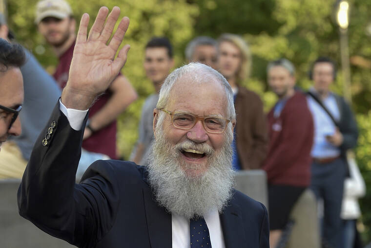 EVAN AGOSTINI/INVISION/AP / 2019
                                Talk show host David Letterman attends the Statue of Liberty Museum opening celebration in New York. The longtime host of “The Late Show with David Letterman” thanked the staff of the Rhode Island Hospital’s emergency department in a video. Letterman said that he was treated at the hospital after an injury while visiting Providence with his son last summer.