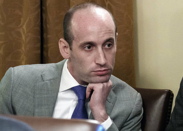 ASSOCIATED PRESS
                                White House senior adviser Stephen Miller listened as President Donald Trump spoke during a cabinet meeting at the White House in Washington, in June 2018. Miller, who served as a top aide to President Donald Trump, was being questioned today by the congressional committee investigating the Jan. 6, 2021 insurrection, according to two people familiar with the matter.