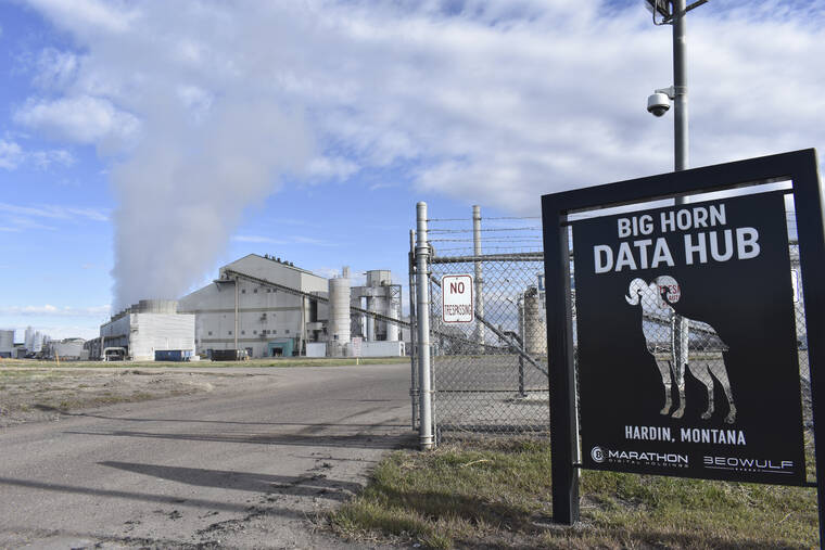 ASSOCIATED PRESS
                                The Hardin Generating Station, a coal-fired power plant that is also home to the cryptocurrency “mining” operation Big Horn Data Hub, is seen in Hardin, Mont.