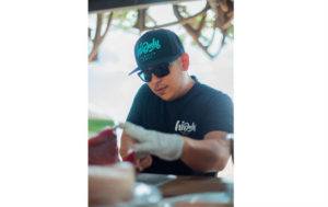 COURTESY PHOTO
                                Chef Kale D. Shanks of Hawaiis Only preps ahi poke for an event.