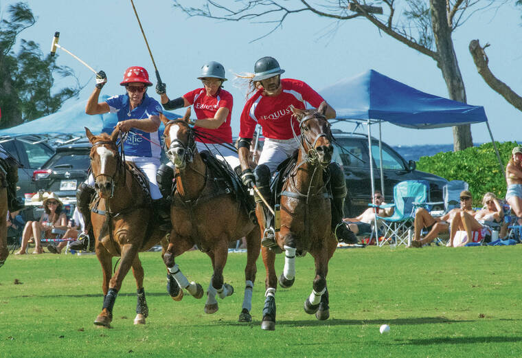 CRAIG T. KOJIMA / CKOJIMA@STARADVERTISER.COM
                                Sunday was opening day for the Hawaii Polo Club. The pandemic has been tough on the international sport, but players from Chile, New Zealand and India are going to be able to come back later this year.