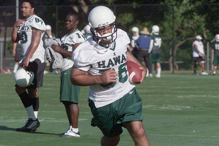 STAR-ADVERTISER FILE / 2002
                                Gerald Welch at UH practice.