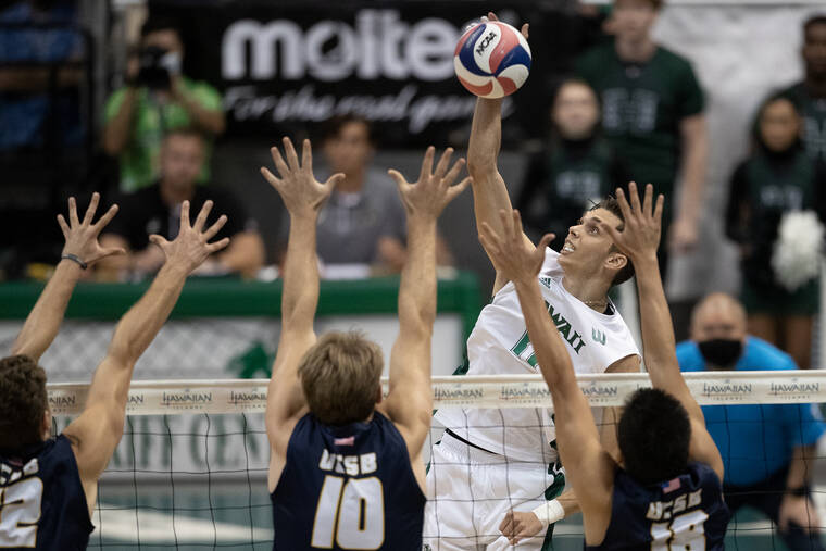 Hawaii volleyball team sweeps UC Santa Barbara, plays Long Beach State for Big West title
