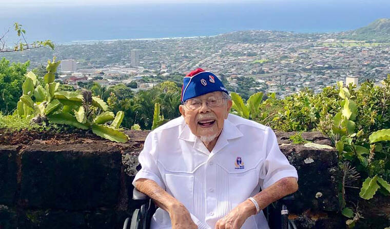 STEPHANIE YEUNG / SPECIAL TO THE STAR-ADVERTISER
                                Kenji Ego signed up to fight for the United States in March 1943 at age 18. He is now 98.