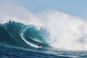 COURTESY PHOTO
                                Maui’s Skylar Lickle won the second Red Bull Magnitude, winning the Overall Performer Award and a $35,000 prize. Above, she surfed Jaws in January.