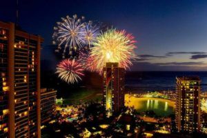 COURTESY PHOTO / 2010
                                A view of the Hilton Hawaiian Village fireworks show.