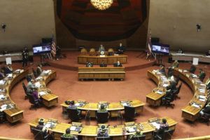 ASSOCIATED PRESS
                                Photo shows the House of Representatives convening at the Hawaii State Capitol in Honolulu.