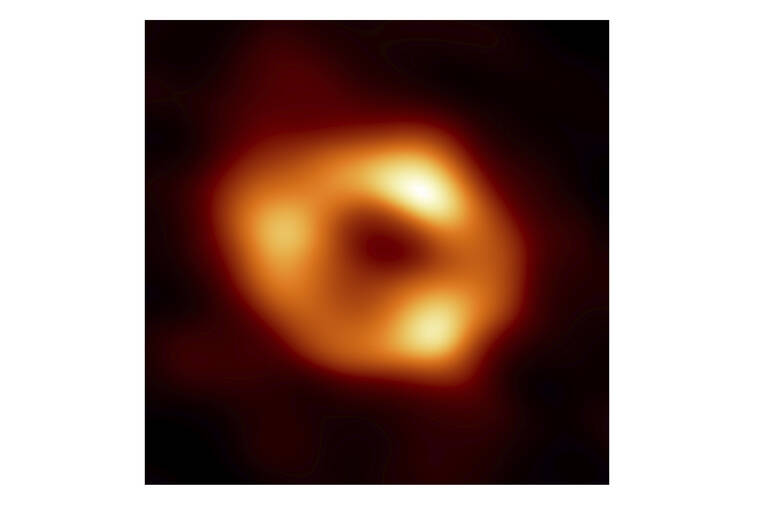 ASSOCIATED PRESS
                                An image released Thursday by the Event Horizon Telescope Collaboration shows a black hole at the center of our Milky Way galaxy.