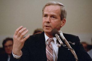 ASSOCIATED PRESS
                                Former national security adviser Robert C. McFarlane gestured while testifying before the House-Senate panel investigating the Iran-Contra affair on Capitol Hill in Washington, in May 1987. McFarlane, a top aide to President Ronald Reagan who pleaded guilty to charges for his role in an illegal arms-for-hostages deal known as the Iran-Contra affair, died Thursday. He was 84.