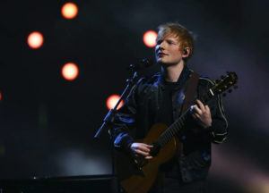 JOEL C RYAN/INVISION/AP / FEB. 8
                                Ed Sheeran performs on stage at the Brit Awards 2022 in London. Sunday’s Billboard Music Awards on May 15 will include performances by Sheeran, Travis Scott, Becky G and other artists who have enjoyed chart-topping success. Sean “Diddy” Combs will emcee the show, which is being broadcast live from the MGM Grand Arena and will air live on NBC and its Peacock streaming service.