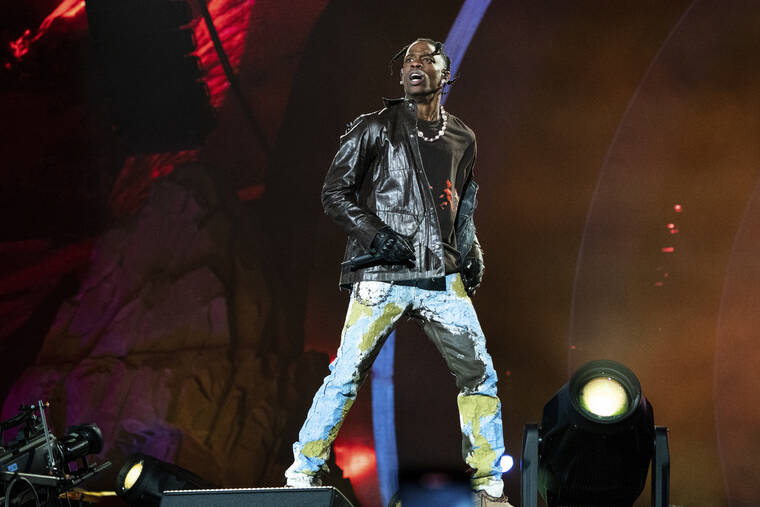AMY HARRIS/INVISION/AP / 2021
                                Travis Scott performs at Day 1 of the Astroworld Music Festival at NRG Park in Houston. Sunday’s Billboard Music Awards on May 15, will include performances by Scott, Ed Sheeran, Becky G and other artists who have enjoyed chart-topping success. Sean “Diddy” Combs will emcee the show, which is being broadcast live from the MGM Grand Arena and will air live on NBC and its Peacock streaming service.