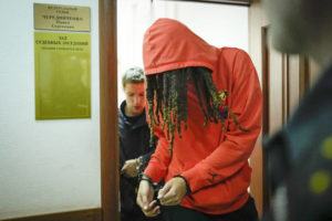 ASSOCIATED PRESS / MAY 13
                                WNBA star and two-time Olympic gold medalist Brittney Griner leaves a courtroom after a hearing, in Khimki just outside Moscow, Russia.