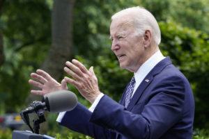 ASSOCIATED PRESS
                                President Joe Biden speaks in the Rose Garden of the White House in Washington on Tuesday.