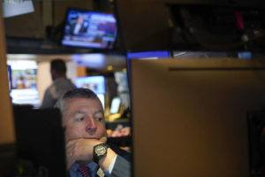 ASSOCIATED PRESS
                                A trader worked on the floor at the New York Stock Exchange in New York, today. Stocks fell in morning trading on Wall Street today, deepening a slump for major indexes as persistently high inflation continues to weigh on the economy.
