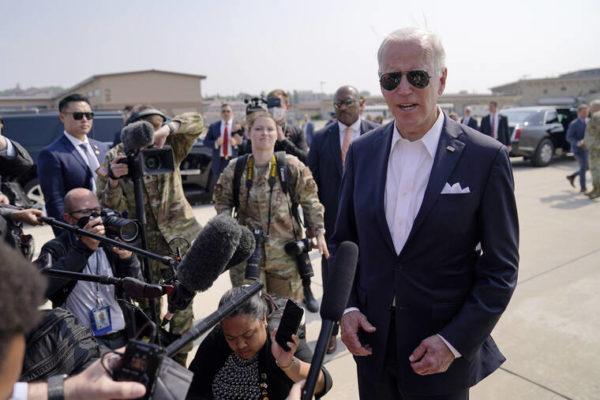 Biden pushes economic, security aims as he ends South Korea visit