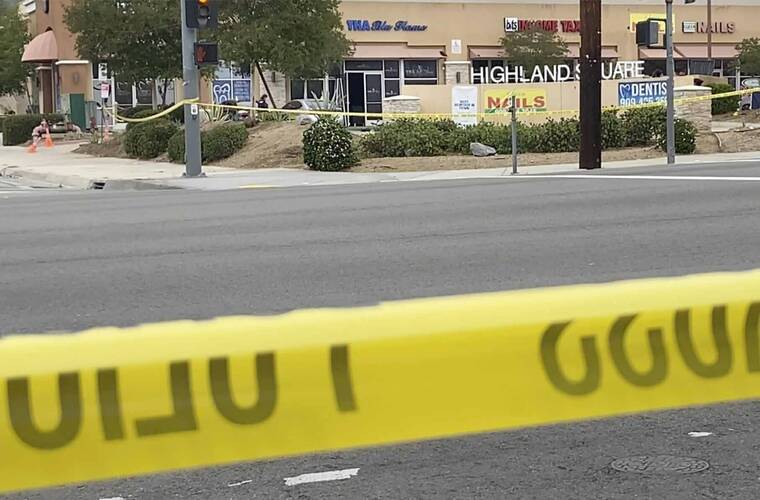 TERRY PIERSON/THE ORANGE COUNTY REGISTER VIA AP / MAY 21
                                Police investigate the scene of a deadly shooting late Friday, in San Bernardino, Calif. Police say one person was killed and eight people were wounded following a shooting at a large party in Southern California.