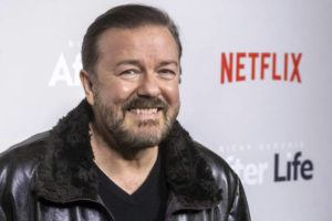 INVISION / AP / 2019
                                Ricky Gervais appears at a screening of Netflix’s “After Life” in New York.