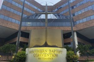 ASSOCIATED PRESS / MAY 24
                                A cross and Bible sculpture stand outside the Southern Baptist Convention headquarters in Nashville, Tenn.