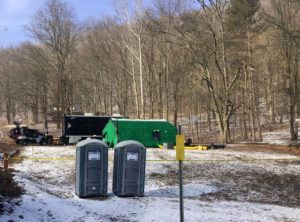 THE COURIER-EXPRESS / AP / 2018
                                FBI agents and representatives of the Pennsylvania Department of Conservation and Natural Resources set up a base in Benezette Township, Elk County, Pa.
