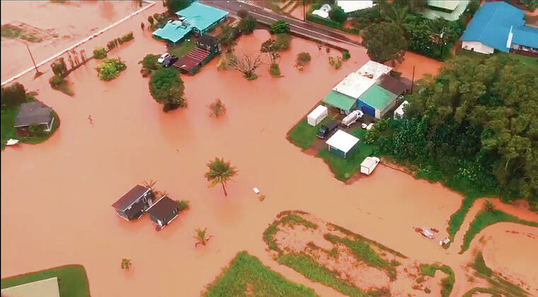 COURTESY U.S. COAST GUARD
                                Heavy rains in 2018 caused flooding on Kauai that damaged homes in Hanalei, Wainiha, Haena and Anahola.